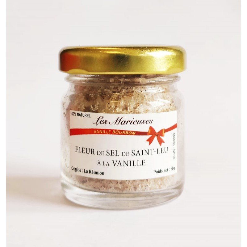 Fleur de sel de saint-leu à la Vanille Bourbon 50g Fleur de sel de saint-leu à la Vanille Bourbon 50g