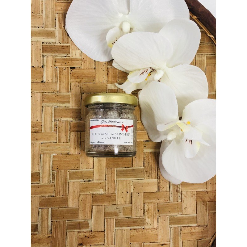Fleur de sel de saint-leu à la Vanille Bourbon 50g Fleur de sel de saint-leu à la Vanille Bourbon 50g